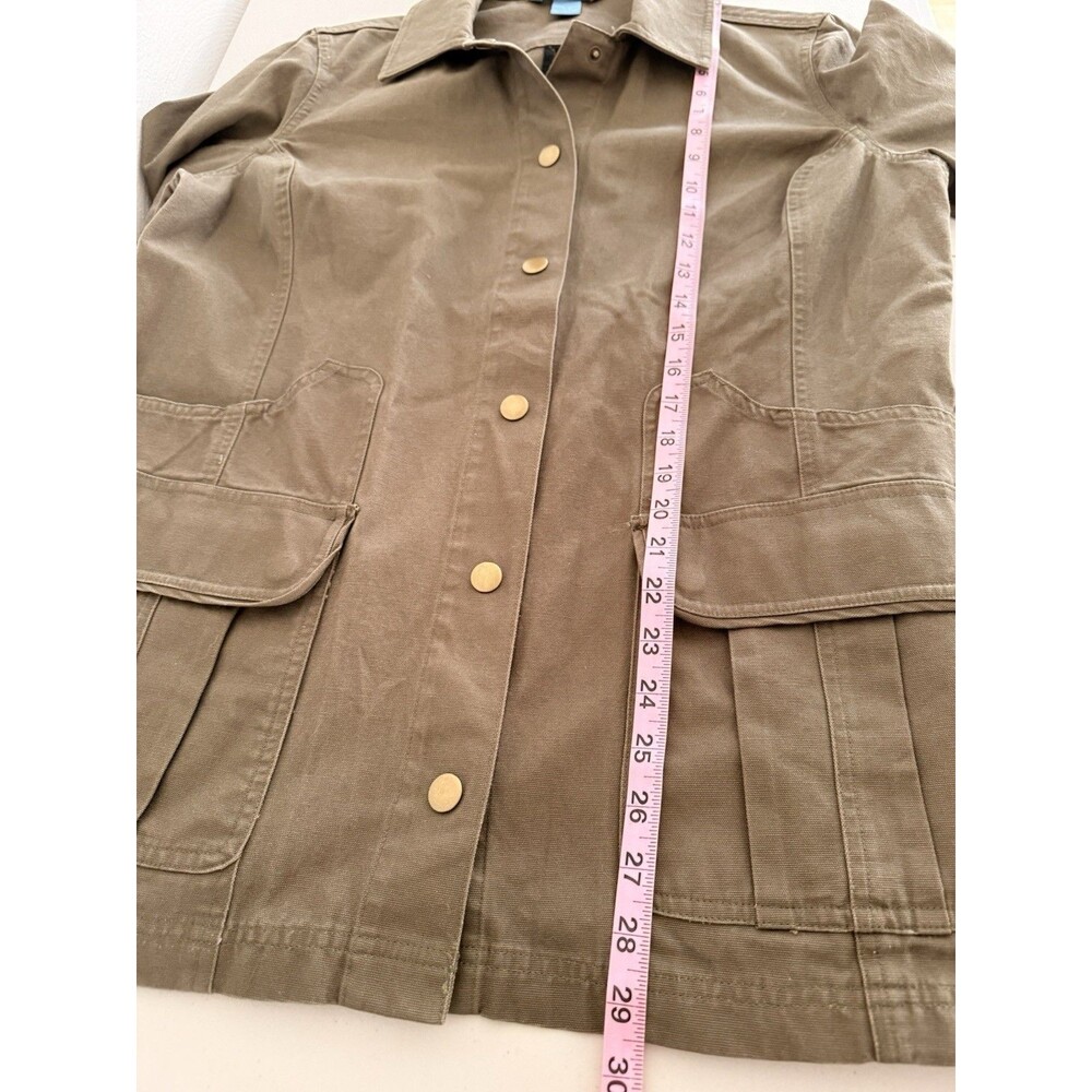 Duluth Trading Canvas Utility Field Jacket Women L Olive Green 100% Cotton - Picture 7 of 8